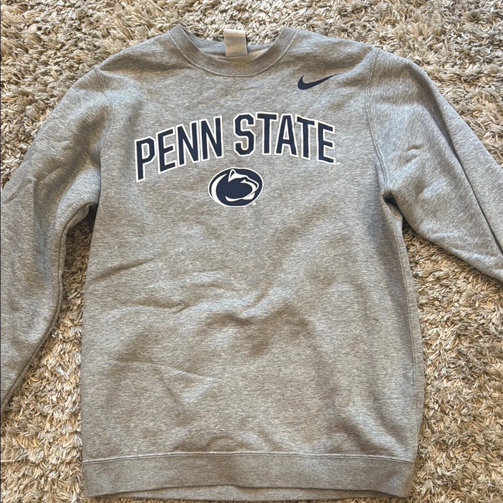 Nike Gray Penn State Crewneck Sweater